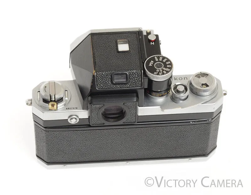 Nikon F Chrome 35mm Film SLR Camera Body -No Meter-
